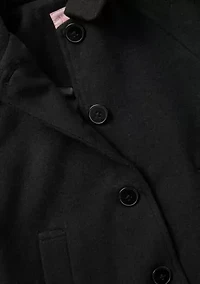 Girls 4-6x Faux Wool Button Down Coat