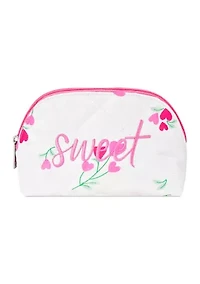 Sweet Printed Quilted Cosmetic Case