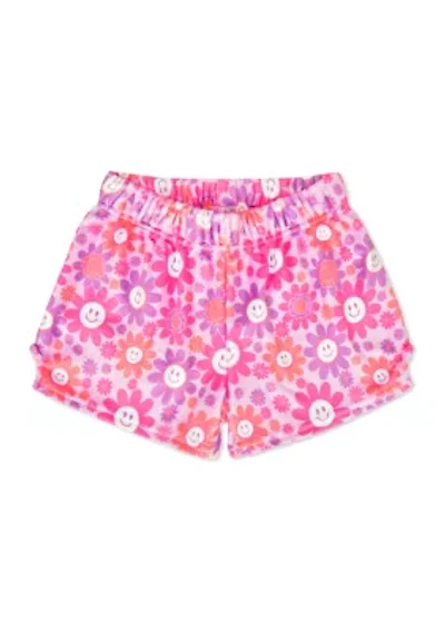 Girls 7-16 Groovy Smiles Plush Sleep Shorts