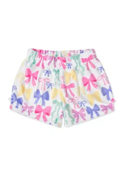 Girls 7-16 Pretty Bows Plush Sleep Shorts