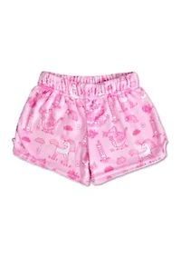 Girls 7-16 Fairytale Printed Plush Shorts