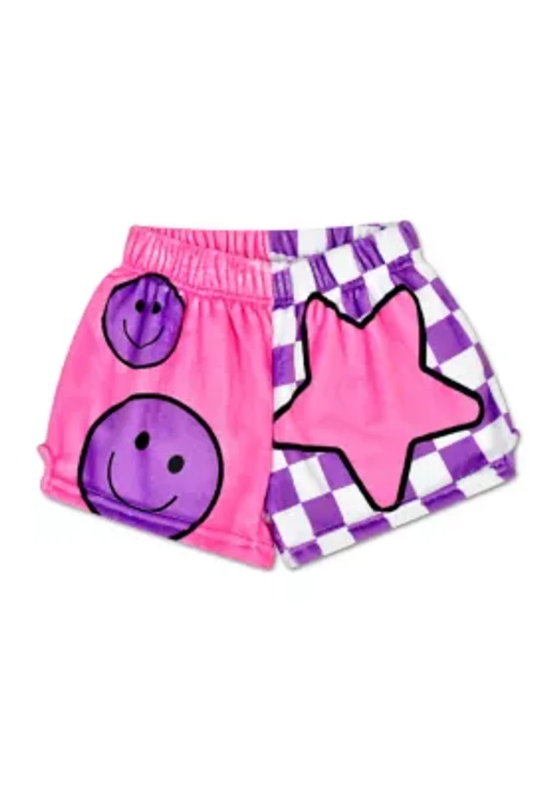 Girls 7-16 Printed Plush Shorts