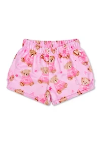 Girls 7-16 Beary Cute Plush Shorts