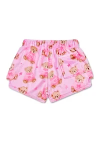 Girls 7-16 Beary Cute Plush Shorts