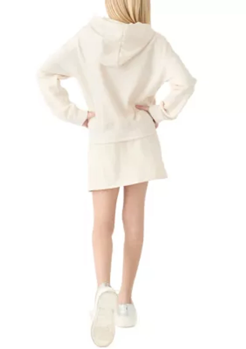 Girls 7-16 Hoodie and Cargo Skort Set