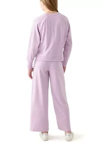 Girls 7-16 French Terry Pants Set