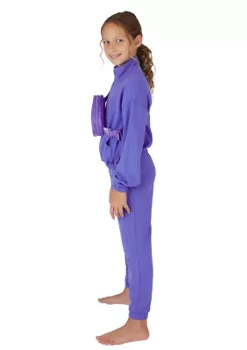 Girls 7-16 1/4 Zip Pullover and Joggers Set with Bag