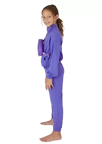 Girls 7-16 1/4 Zip Pullover and Joggers Set with Bag