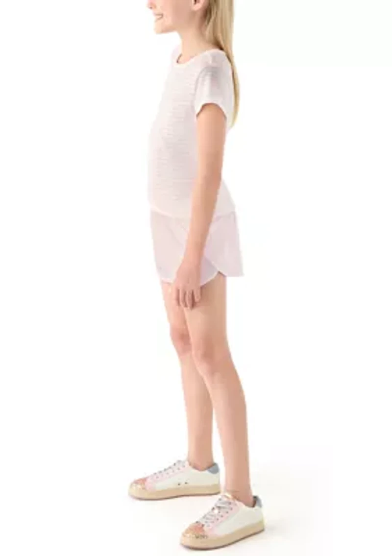 Girls 7-16 Lux Nicki Basic Fitted T-Shirt and Shorts Set