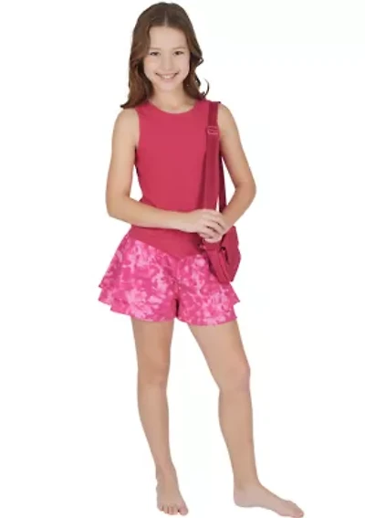 Girls 7-16 Heavenly Rib Crossover Short Set