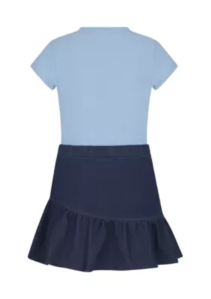 Girls 7-16 Heavenly Ribbed Top and Denim Skort