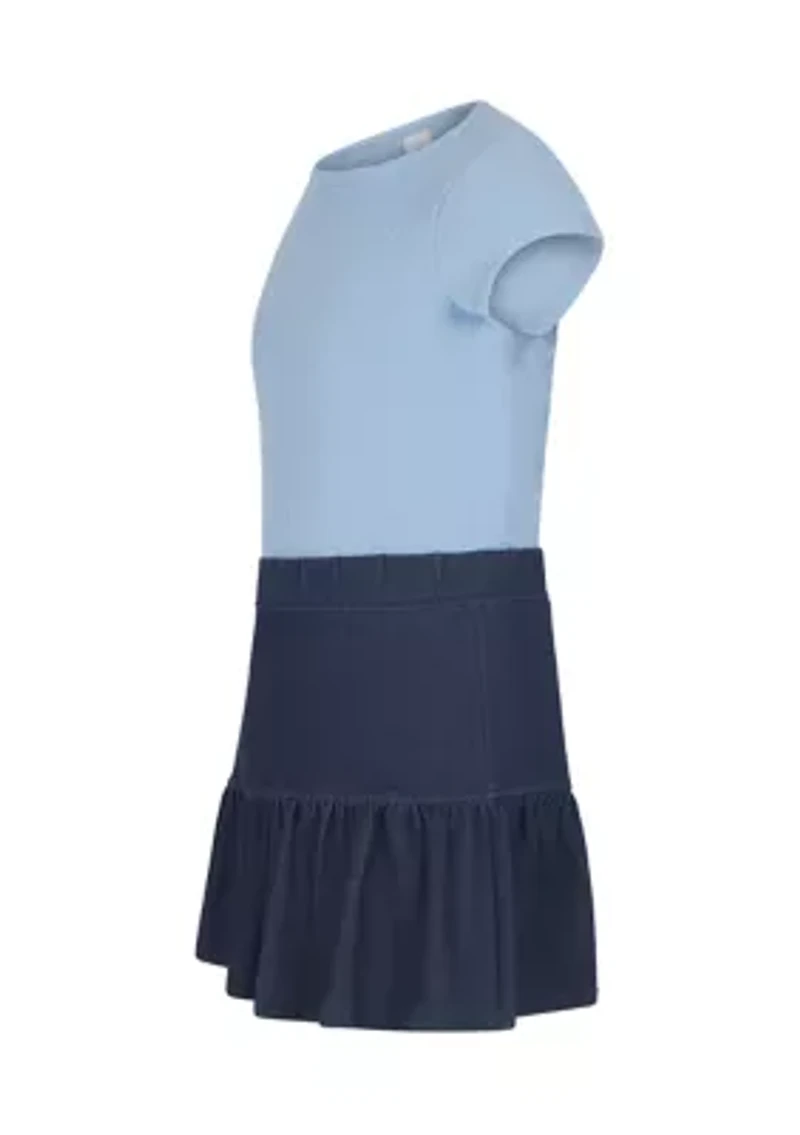 Girls 7-16 Heavenly Ribbed Top and Denim Skort