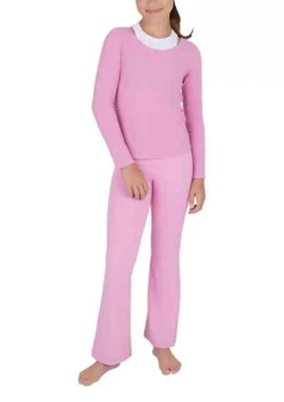Girls 7-16 Long Sleeve Top and Pants Set