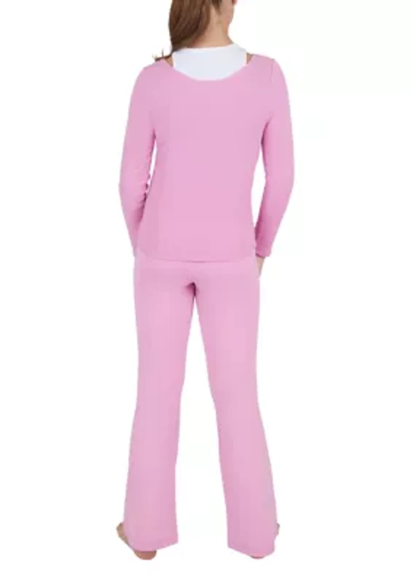 Girls 7-16 Long Sleeve Top and Pants Set