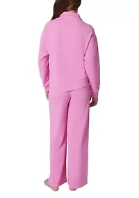 Girls 7-16 Scuba Rib Chill Quarter Zip Set