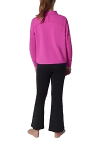 Girls 7-16 Lux Half Zip Chaser Flare Set