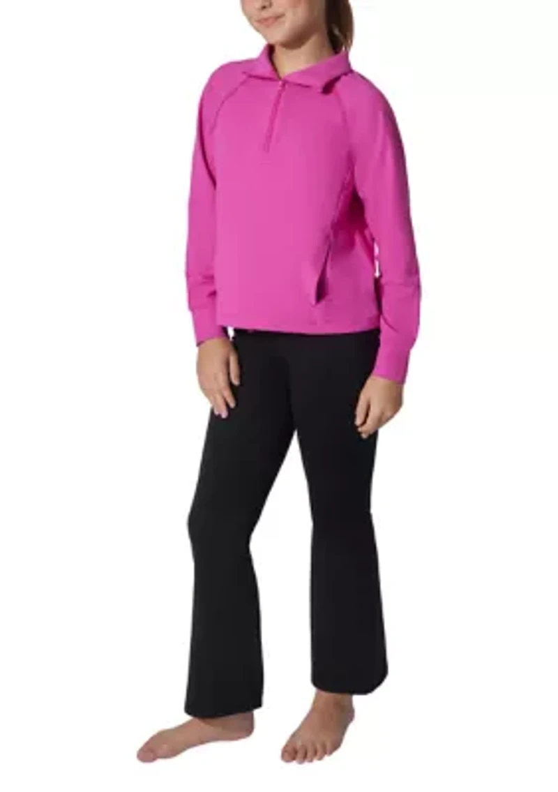 Girls 7-16 Lux Half Zip Chaser Flare Set