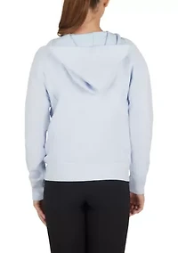 Girls 7-16 Scuba Dahlia Front Zip Hoodie