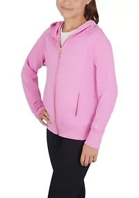 Girls 7-16 Scuba Dahlia Front Zip Hoodie