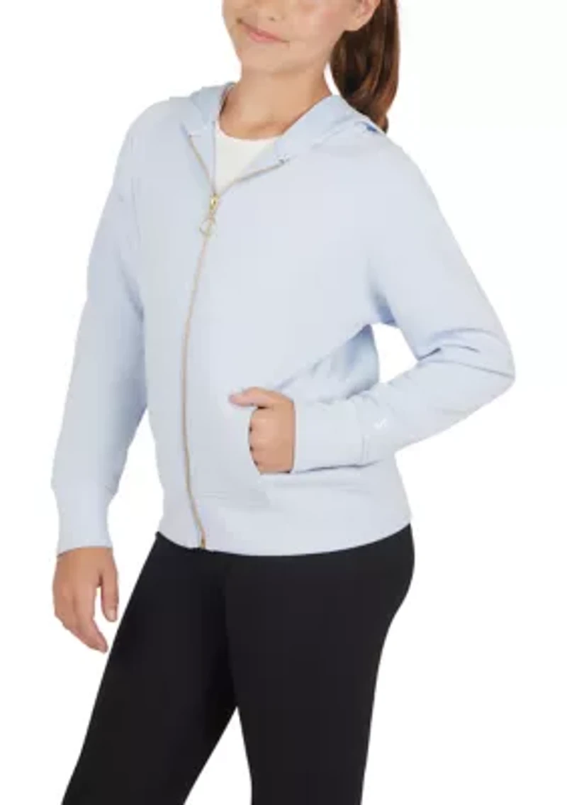 Girls 7-16 Scuba Dahlia Front Zip Hoodie