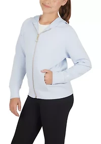 Girls 7-16 Scuba Dahlia Front Zip Hoodie