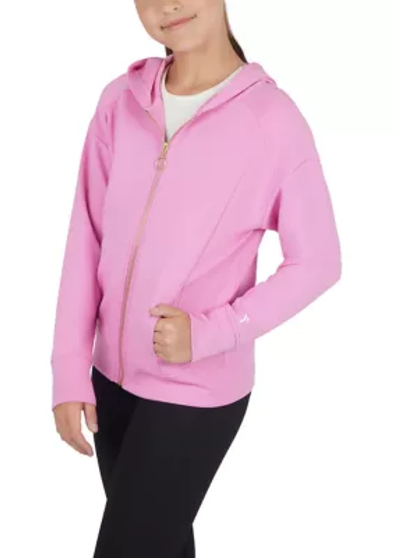 Girls 7-16 Scuba Dahlia Front Zip Hoodie