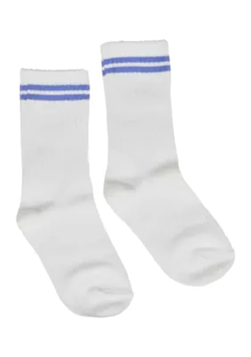 Girls 4-6x Super Soft Boxy T-Shirt and Running Shorts with Socks