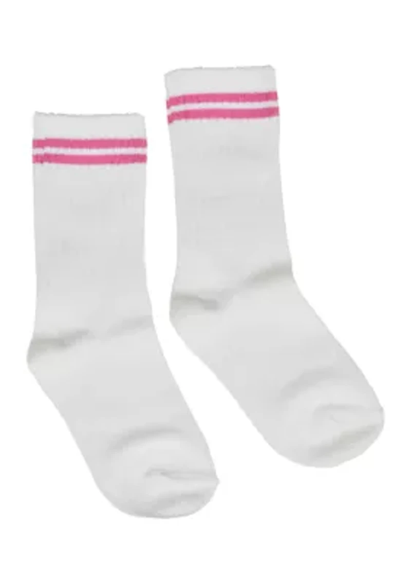 Girls 4-6x Super Soft Boxy T-Shirt and Running Shorts with Socks