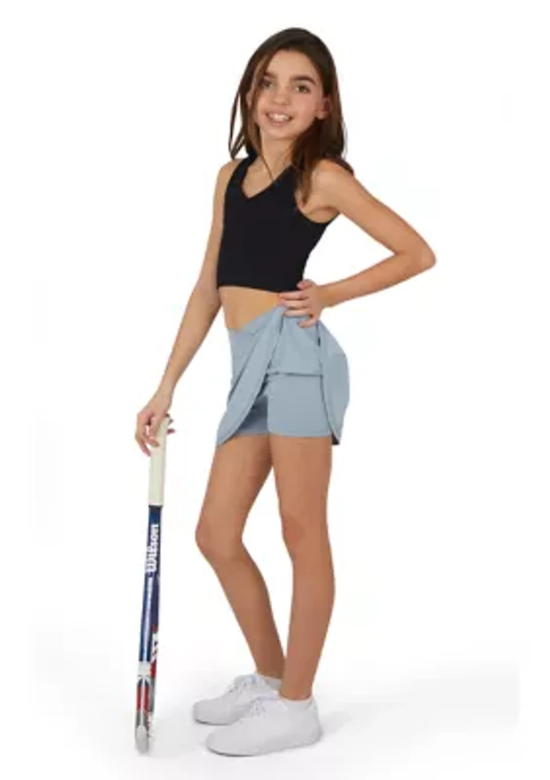 Girls 7-16 Crossover Waist Skort - 2 Pack