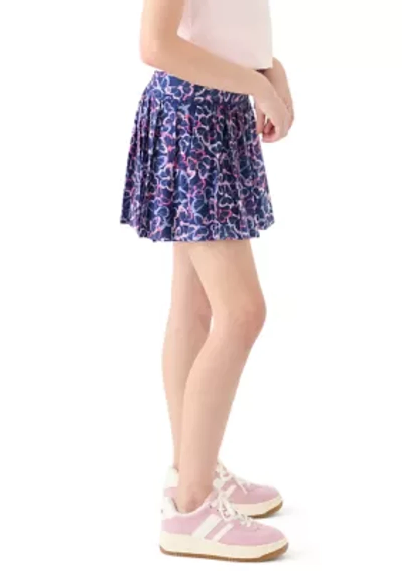 Girls 7-16 Jersey Infinity Pleated Printed Skort