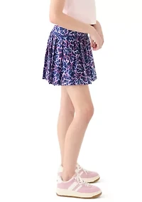 Girls 7-16 Jersey Infinity Pleated Printed Skort