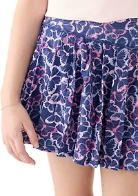 Girls 7-16 Jersey Infinity Pleated Printed Skort