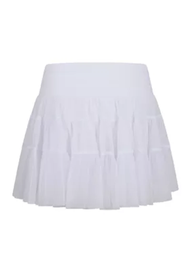 Girls 7-16 Mesh Double Ruffle Skort