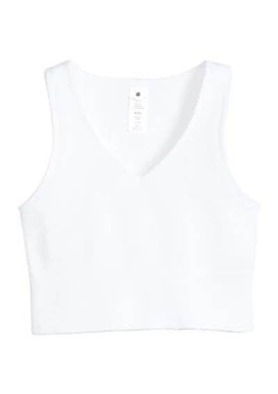 Girls 7-16 Seamless Ribbed V-Neck Cropped Tank Top