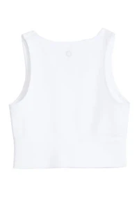 Girls 7-16 Seamless Ribbed V-Neck Cropped Tank Top