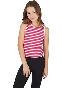 Girls 7-16 Heavenly Rib Yarn Dyed Striped Tank Top