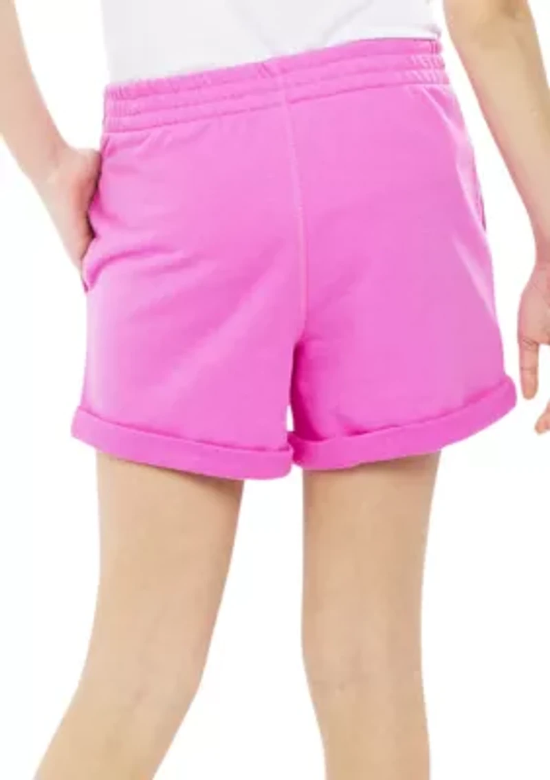 Girls 7-16 Roll Up French Terry Shorts