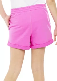 Girls 7-16 Roll Up French Terry Shorts
