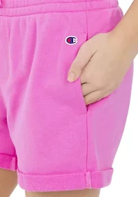 Girls 7-16 Roll Up French Terry Shorts