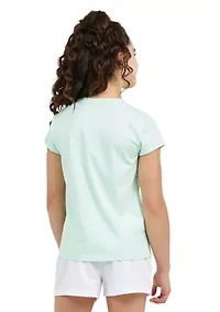 Girls 7-16 Short Sleeve Script Logo Graphic T-Shirt