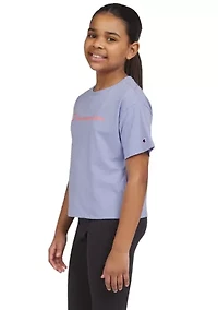 Girls 7-16 Script Graphic Meet and Greet T-Shirt