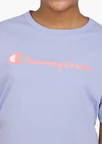 Girls 7-16 Script Graphic Meet and Greet T-Shirt