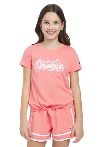 Girls 7-16 Tie Front T-Shirt