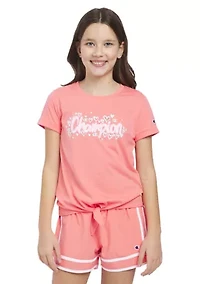 Girls 7-16 Tie Front T-Shirt