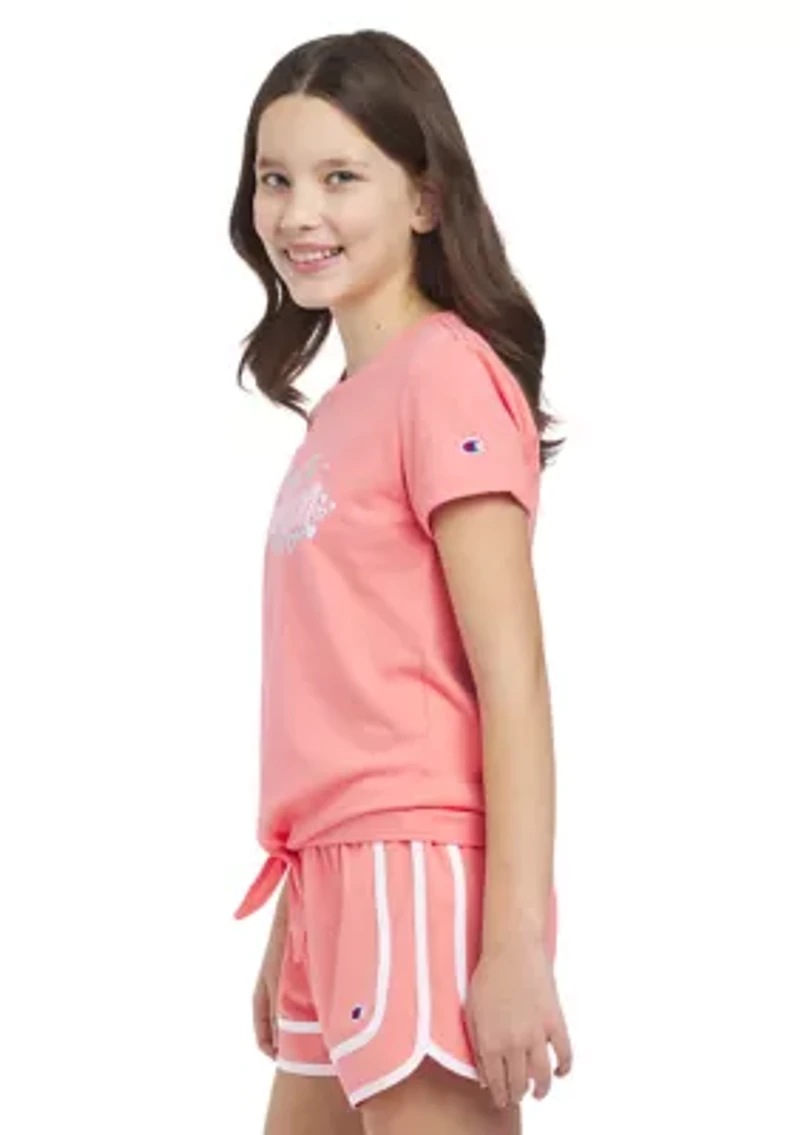 Girls 7-16 Tie Front T-Shirt