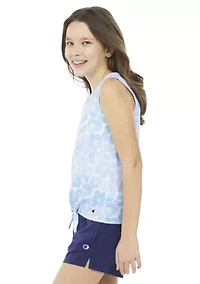 Girls 7-16 Printed Tie Front Tank Top