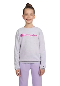 Girls 7-16 Signature Crew Fleece T-Shirt