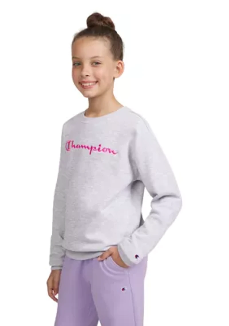 Girls 7-16 Signature Crew Fleece T-Shirt