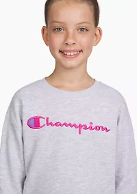 Girls 7-16 Signature Crew Fleece T-Shirt