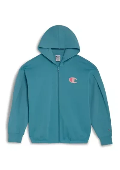 Girls 7-16 Heart Zip Hoodie